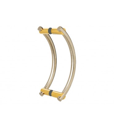 Poignée baton de maréchal cintrée inox et titane