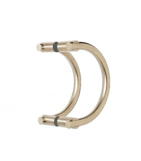 Poignée demi ronde inox