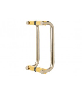 Poignée baton de maréchal déportée inox et titane