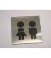 Pictogramme inox 75 x 75 mm homme femme