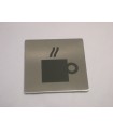 Pictogramme inox 75 x 75 mm café