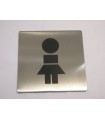 Pictogramme inox 75 x 75 mm femme