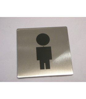 Pictogramme inox 75 x 75 mm homme