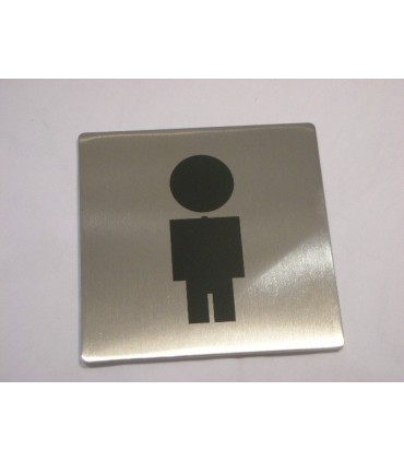Pictogramme inox 75 x 75 mm homme