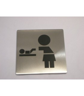 Pictogramme inox 75 x 75 mm nurserie
