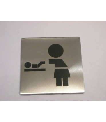 Pictogramme inox 75 x 75 mm nurserie