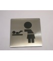 Pictogramme inox 75 x 75 mm nurserie