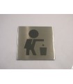 Pictogramme inox 75 x 75 mm respect environement