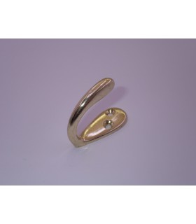 Crochet simple doré brillant