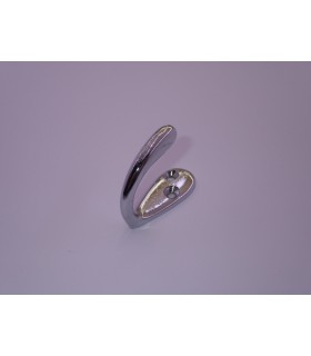 Crochet simple chromé brillant