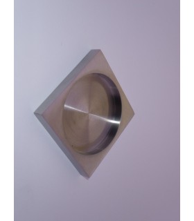 Poignée carrée a coller inox brossé Poignée carrée a coller inox brossé