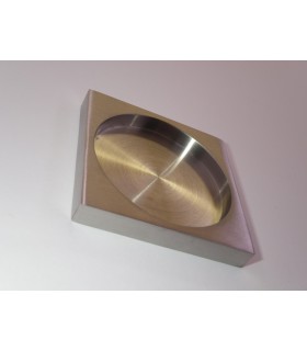 Poignée carrée a coller inox brossé Poignée carrée a coller inox brossé
