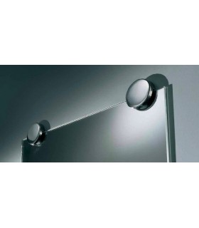 Set de deux supports miroir Ø 60 inox brillant