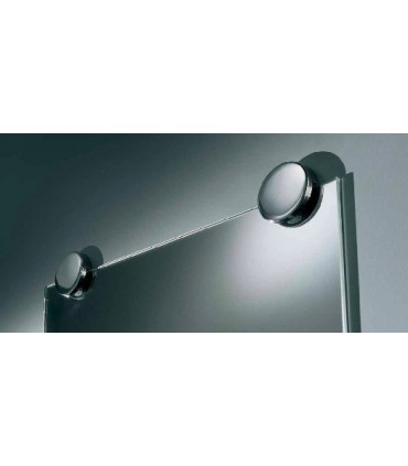 Set de deux supports miroir Ø 60 inox brillant
