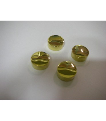 Set de quatre pattes à glace ronde laiton poli