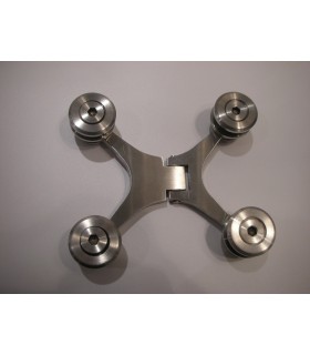 Spider charnière 4 branches verre / verre Spider charnière 4 branches verre / verre