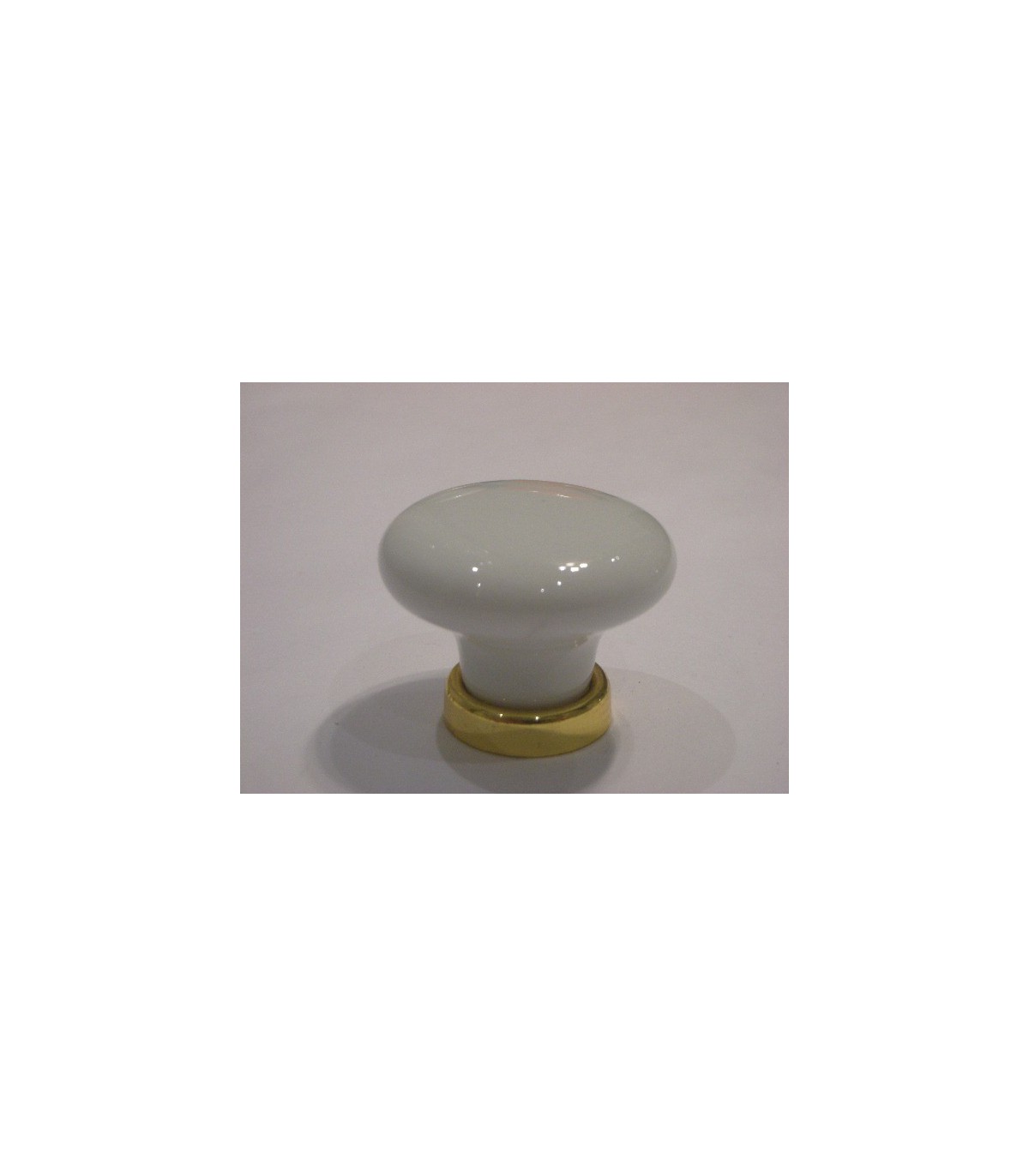 Bouton de fenêtre simple porcelaine blanche rond 6 mm - Déjeuner