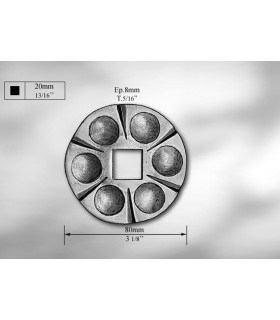 Platine cache-scellement fer forgé Platine cache-scellement fer forgé