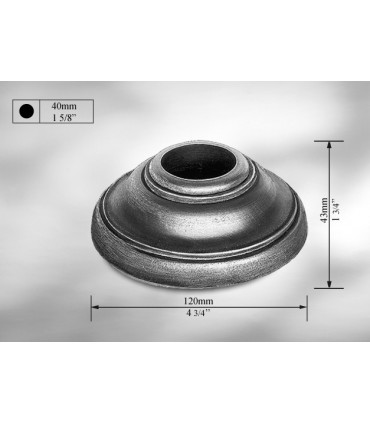 Cache scellement en fonte grise pour Ø 40 mm