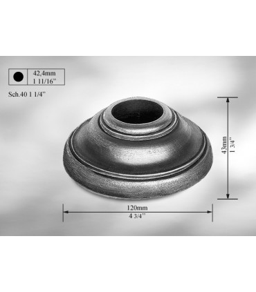 Cache scellement en fonte grise pour Ø 42,4 mm