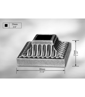Platine cache-scellement carré de 20 mm