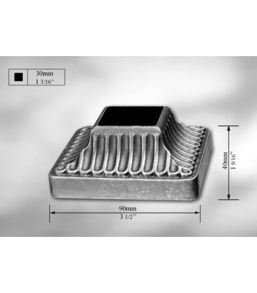 Platine cache-scellement carré de 30 mm