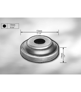 Cache scellement en tôle galvanisée pour Ø 14 mm Cache scellement en tôle galvanisée pour Ø 14 mm