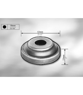 Cache scellement en tôle galvanisée pour Ø 18 mm Cache scellement en tôle galvanisée pour Ø 18 mm