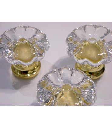 Poignée bouton fleur