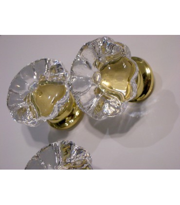 Poignée bouton fleur