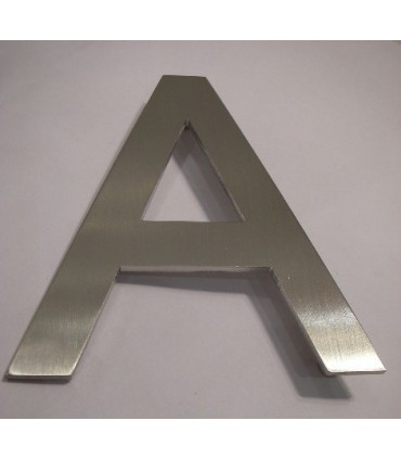 Lettre inox majuscule hauteur 100 mm sur pions taraudés