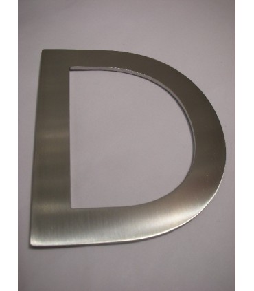 Lettre inox majuscule hauteur 100 mm sur adhésif