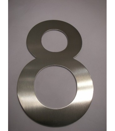 Chiffre Inox 304 ht.150 mm sur adhésif