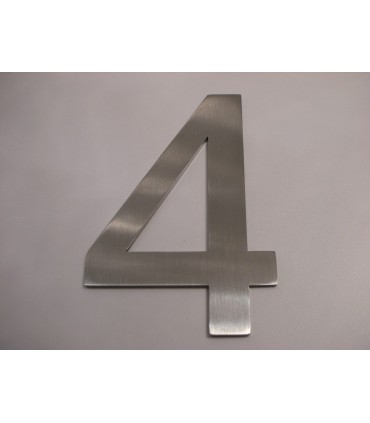 Chiffre Inox 304 ht.100 mm sur adhésif