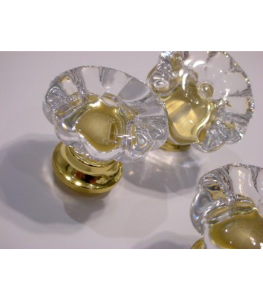 Poignée bouton fleur