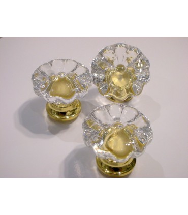 Poignée bouton fleur