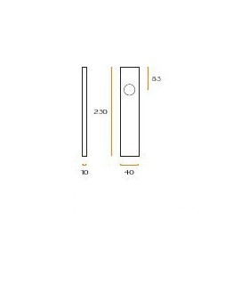 Plaque rectangulaire bec de cane Plaque rectangulaire bec de cane