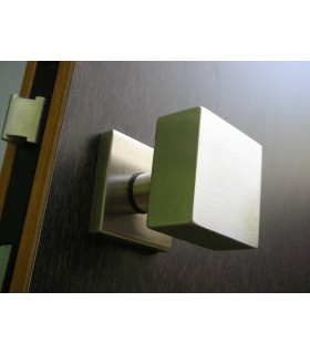 Poignée bouton carré inox brossé Poignée bouton carré inox brossé