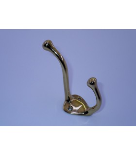 Crochet double laiton massif