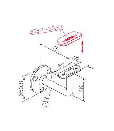 Support de main courante série 119 technique