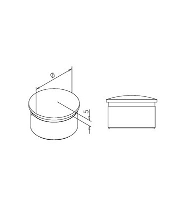 Bouchon bombé pour Ø 38.1 mm