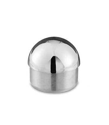 Bouchon demi rond chromé brillant
