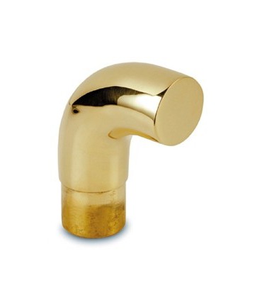 Embout coudé laiton poli