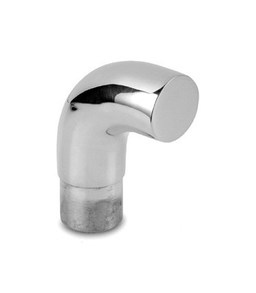 Embout coudé chromé brillant