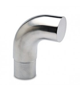 Embout coudé inox brossé