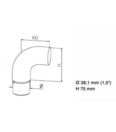 Embout coudé technique
