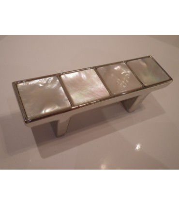 Poignée et bouton Pierre de Nacre ent.64 mm