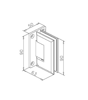 Charnière 90° technique