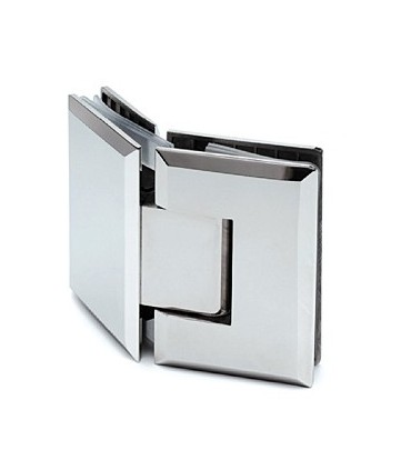 Charnière 135° poli brillant verre / verre