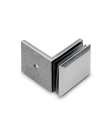 Fixation mur / verre 90° brossé